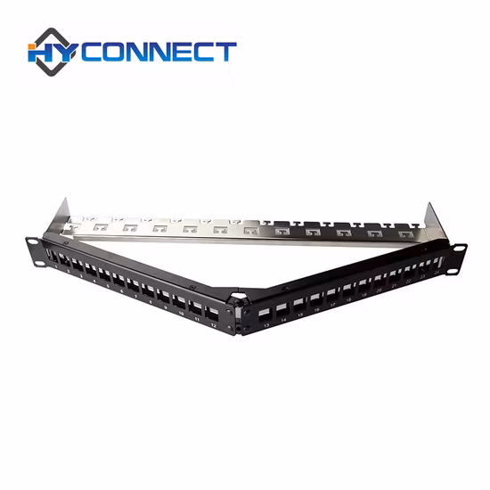 FTP 24 Port abgewinkeltes leeres Patchpanel