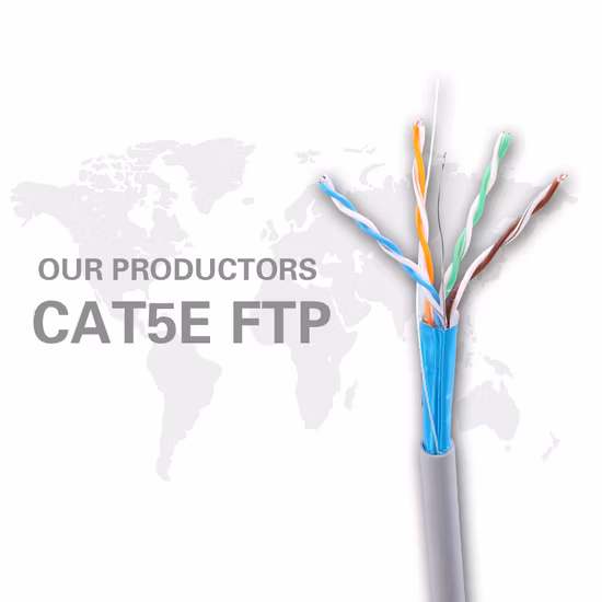 Reines Kupfer Cat5/Cat5e/CAT6-Ethernet-Kabel, solide OFC-Netzwerkkabel, UTP/FTP, Innen-/Außenbereich, Direktlieferung ab Werk